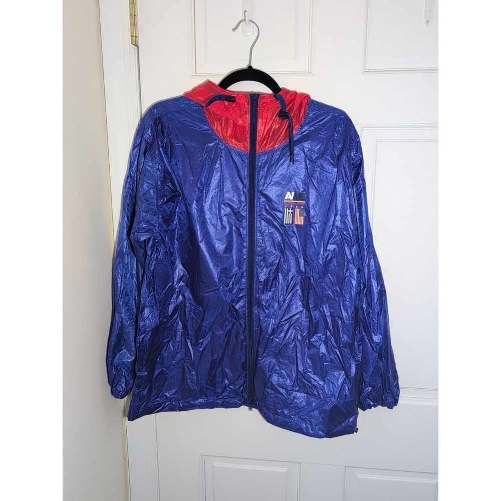 Aime Leon Dore ALD 38-GS Offshore Hoodie Windbreaker Royal Full Zip Jacket Small